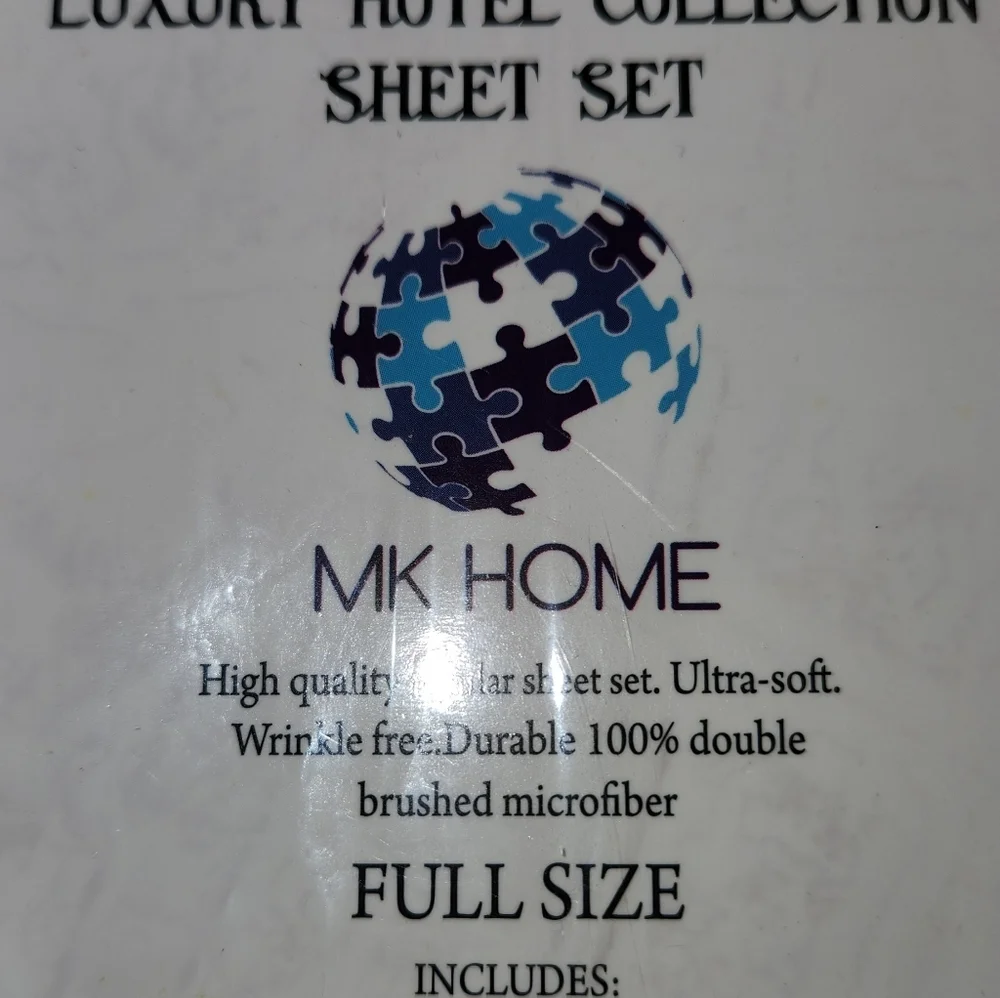 MK Collection 4 Piece Sheet Set Full Size OWL Multicolored Floral Bedding